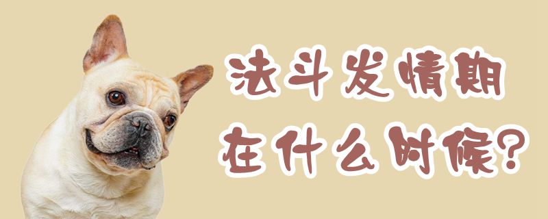 法斗發(fā)情期在什么時候