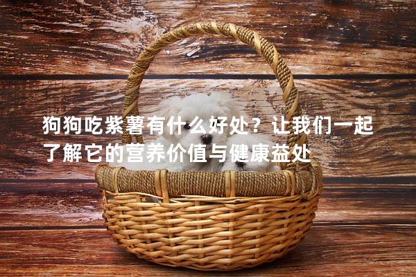 狗狗吃紫薯有什么好處？讓我們一起了解它的營養價值與健康益處