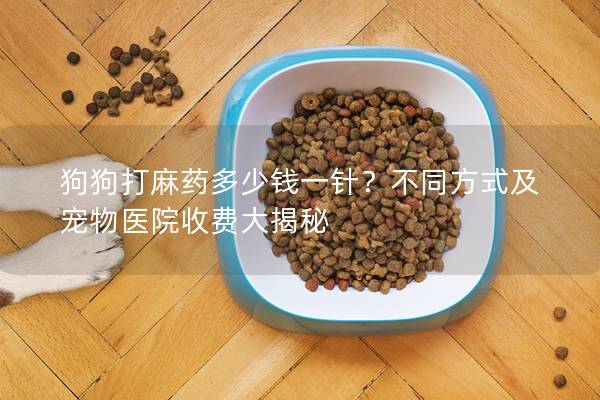 狗狗打麻藥多少錢一針？不同方式及寵物醫院收費大揭秘