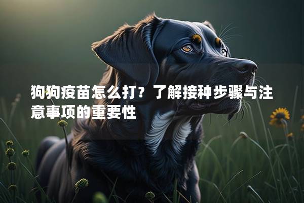 狗狗疫苗怎么打？了解接種步驟與注意事項的重要性