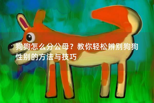 狗狗怎么分公母？教你輕松辨別狗狗性別的方法與技巧