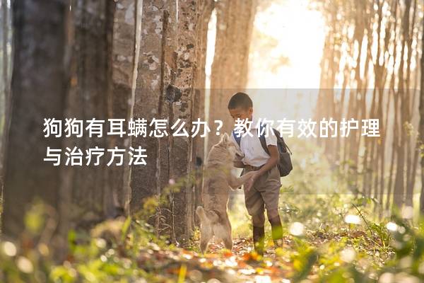 狗狗有耳螨怎么辦？教你有效的護理與治療方法