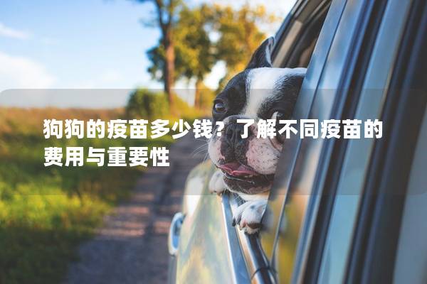 狗狗的疫苗多少錢？了解不同疫苗的費用與重要性