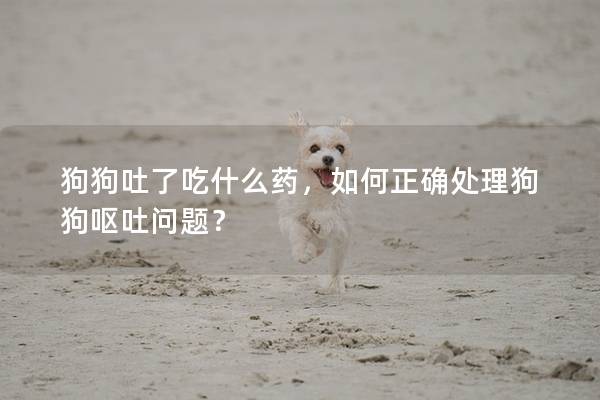 狗狗吐了吃什么藥，如何正確處理狗狗嘔吐問題？