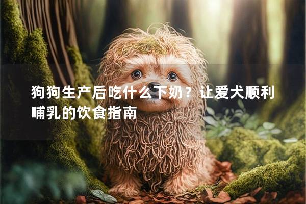 狗狗生產(chǎn)后吃什么下奶？讓愛犬順利哺乳的飲食指南
