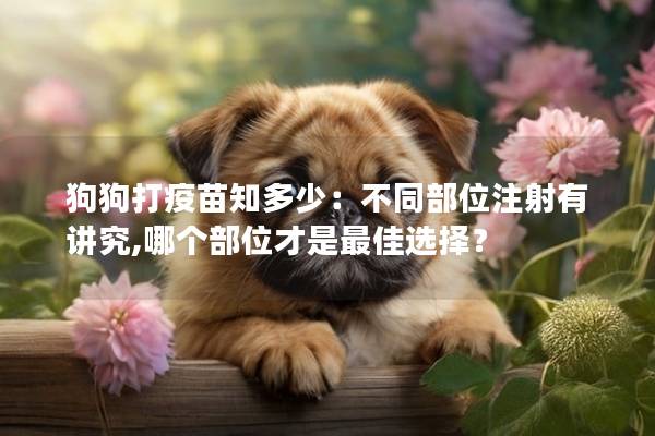 狗狗打疫苗知多少：不同部位注射有講究,哪個部位才是最佳選擇？